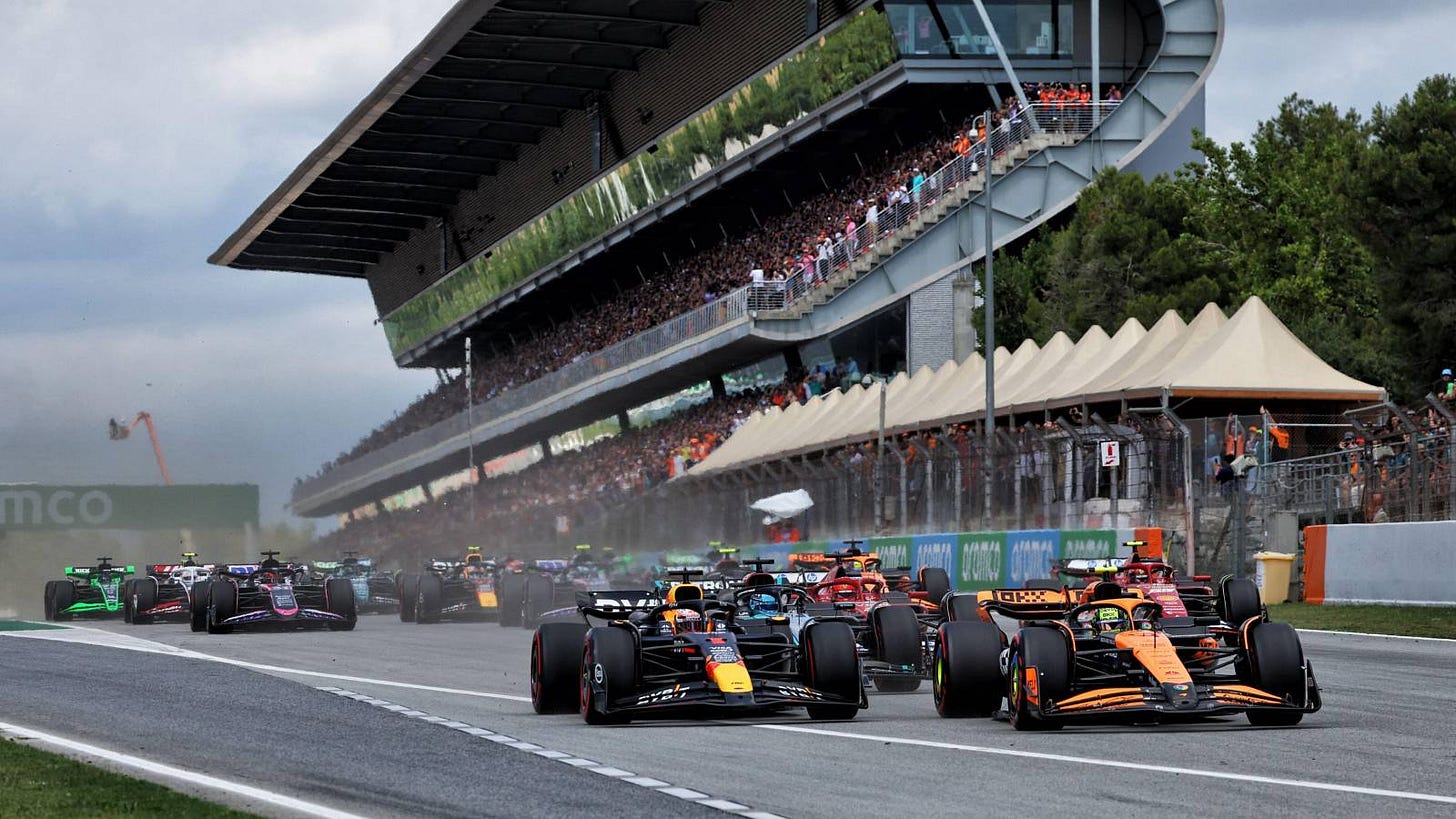 Spanish GP: Verstappen withstands Norris charge, Hamilton ends podium  drought