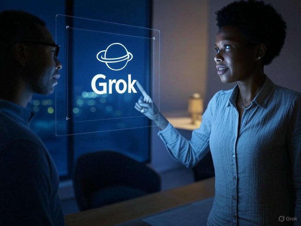 Image created by Grok, which does not even know its own logo design.