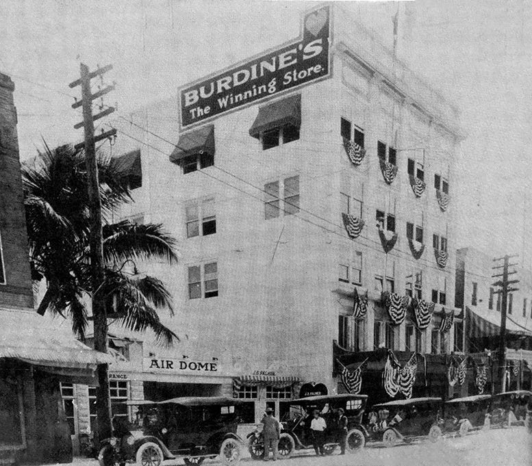 Figure 1: South side of Twelfth Street featuring the Air Dome Theater and Burdines.