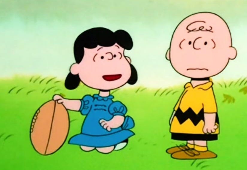 Peanuts' Football Gag Was Never Meant to Star Lucy - She ...