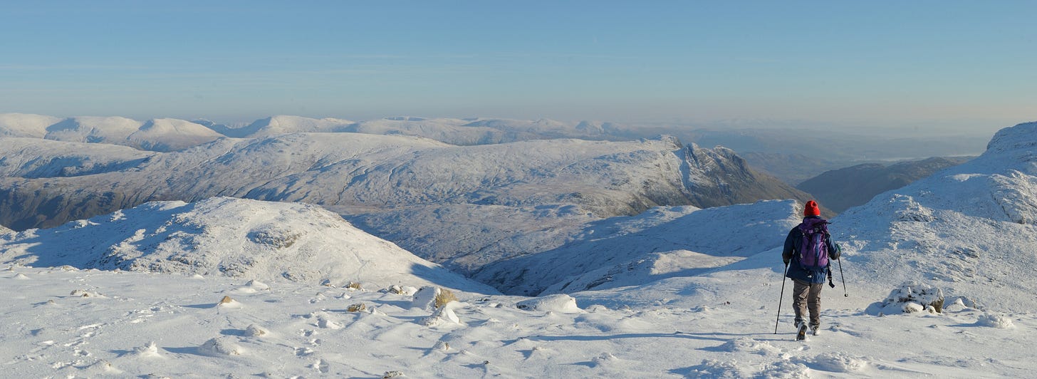 View from Esk Hause north towards Borrowdale.