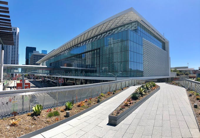 A photo of the Moscone Center in San Francisco, where GDC is held every year.