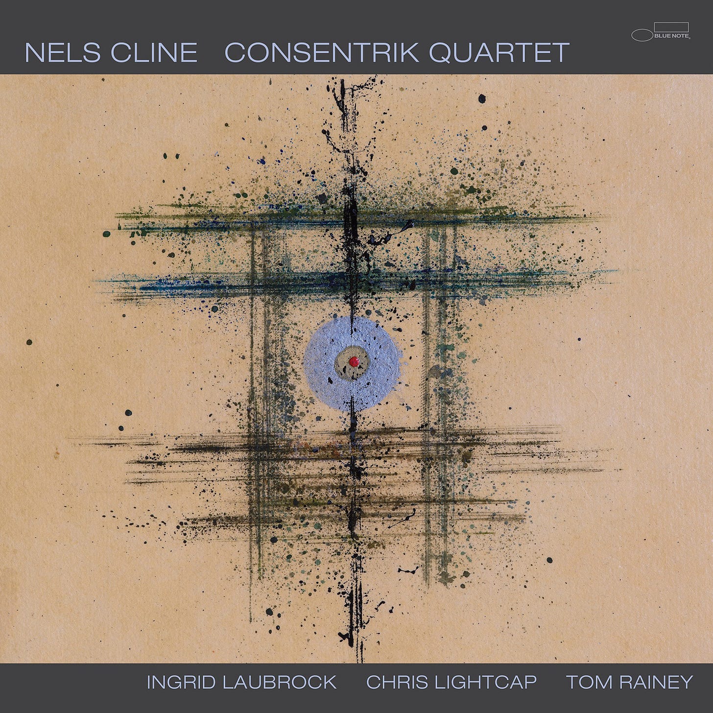 Nels Cline, Consentrik Quartet, (2xVinyl/LP, CD, Digital album, Poster), feat. Ingrid Laubrock, Chris Lightcap, and Tom Rainey, Blue Note Records, 2025