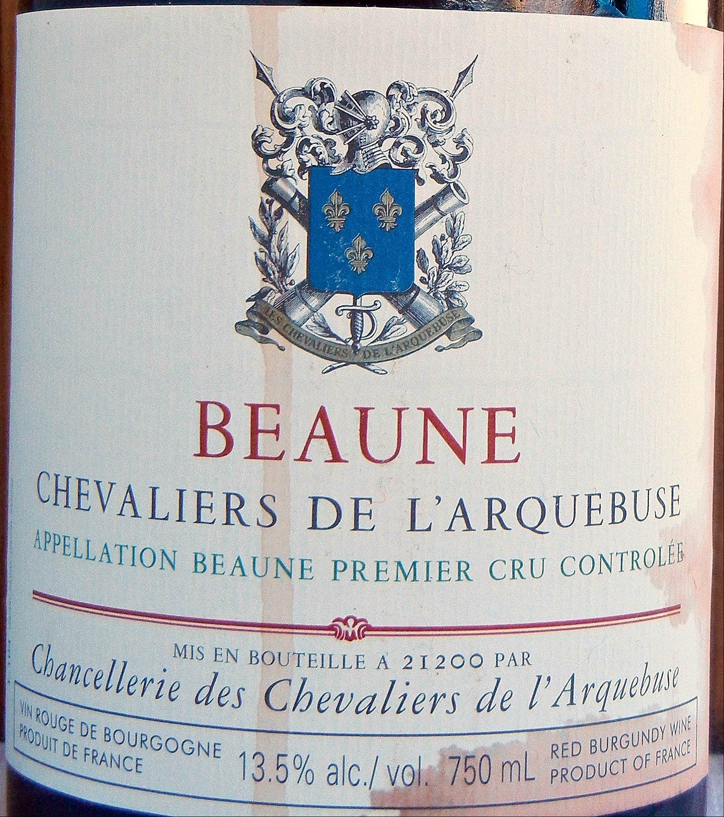 Remoissenet Beaune Premier Cru Chevaliers de L'Arquebuse 2001 Label - BC Pinot Noir Tasting Review 25
