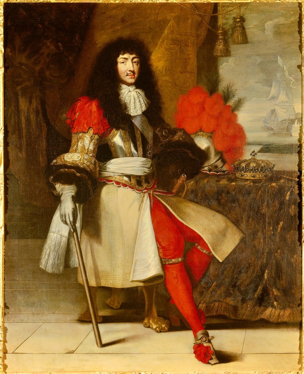 Retrato de cuerpo entero de Luis XIV, Rey de Francia y Navarra (1638-1715)  - circa 1665-1670