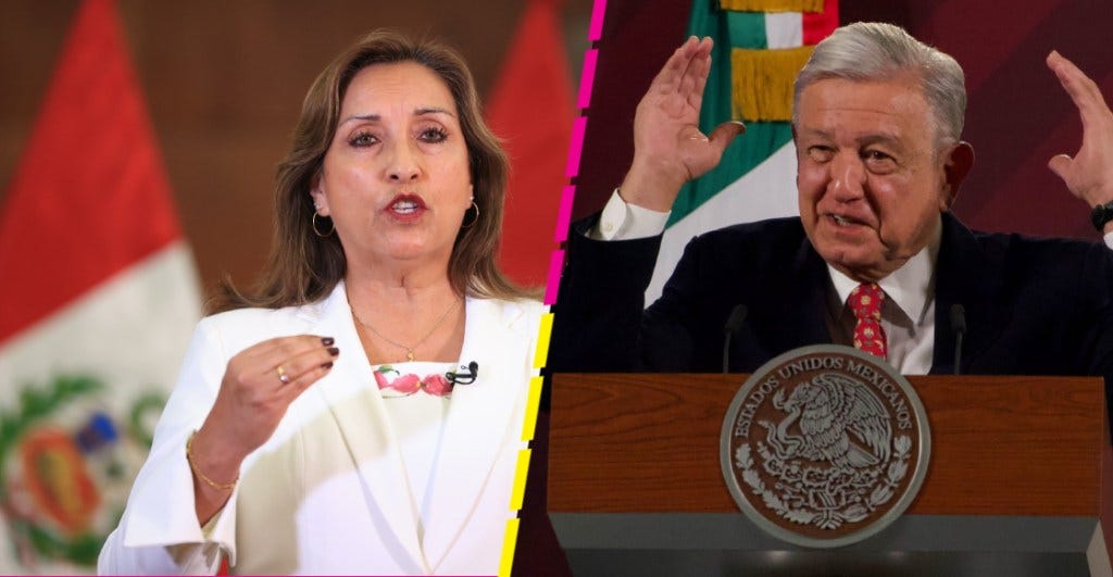 Dina Boluarte withdraws Peru's ambassador to Mexico "because of AMLO" and the 4T has already responded
