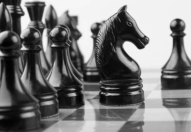 Horse The Chess Black Horse atack. garry kasparov stock pictures, royalty-free photos & images