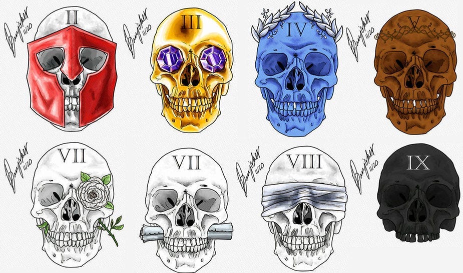 Symbols of the eight houses from the books, with details added Symbols of the eight houses from the books, with details added