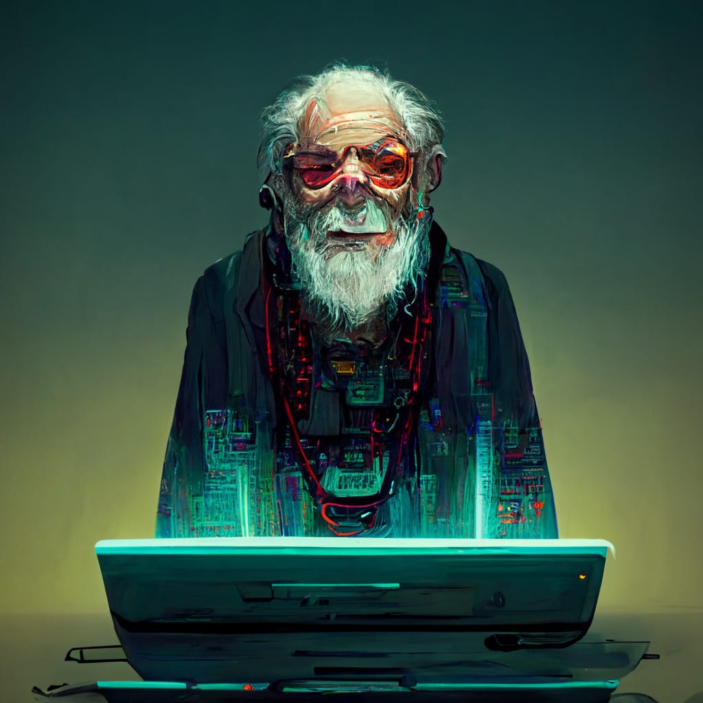 Old Hacker by Midjourney by Avataart on DeviantArt