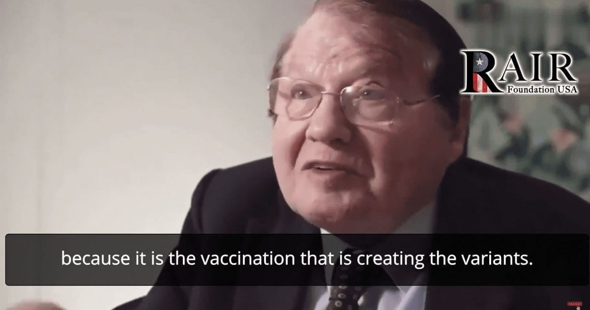 Bombshell: Nobel Prize Winner Reveals - Covid Vaccine is 'Creating Variants' | RAIR Foundation USA