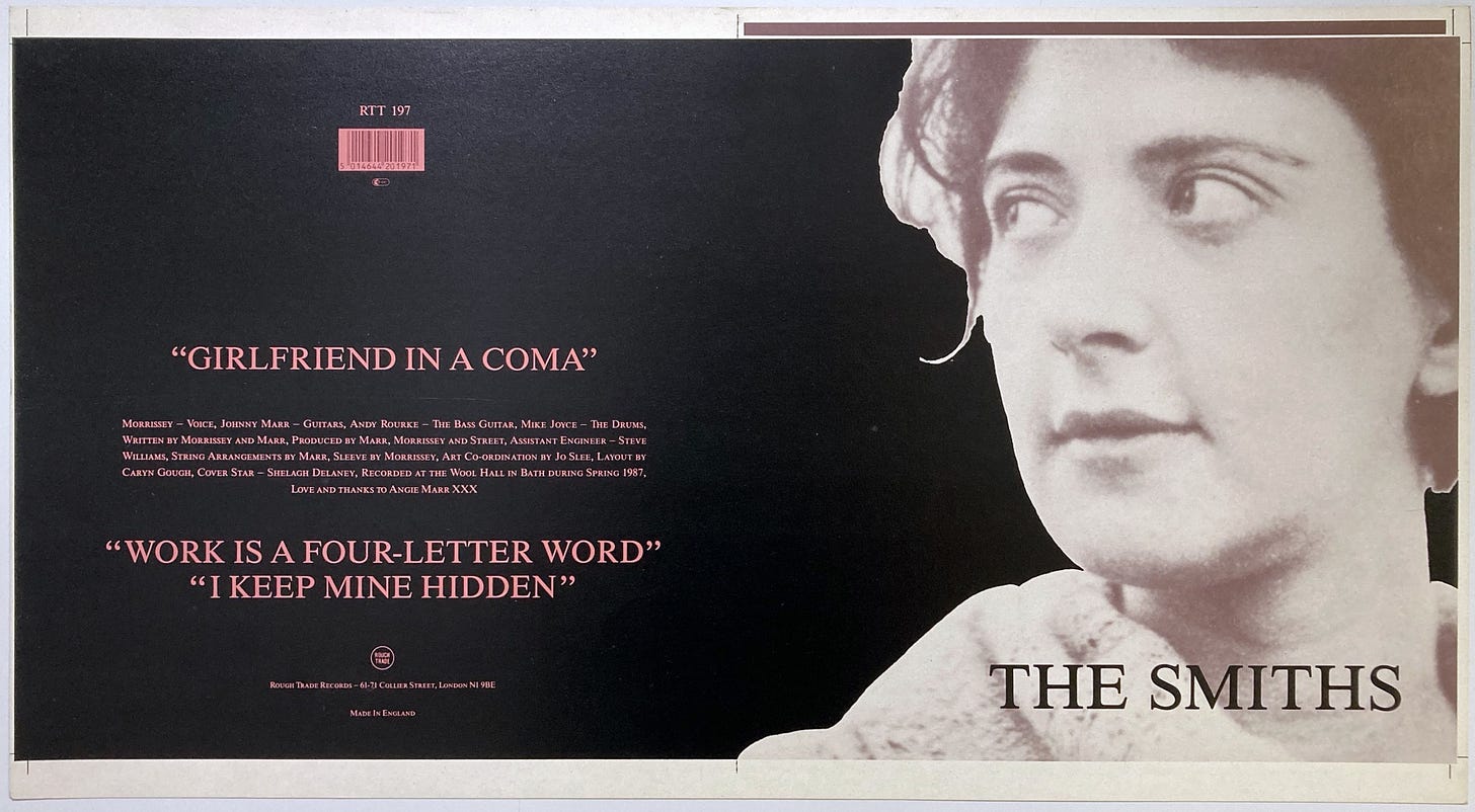 Lot 159 - THE SMITHS - GIRLFRIEND IN A COMA PROOF