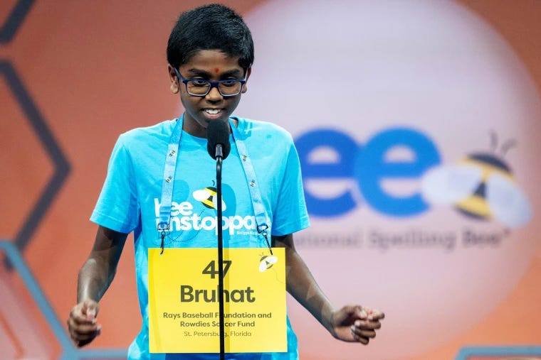 12 year old Bruhat Soma at the Scripps National Spelling Bee
