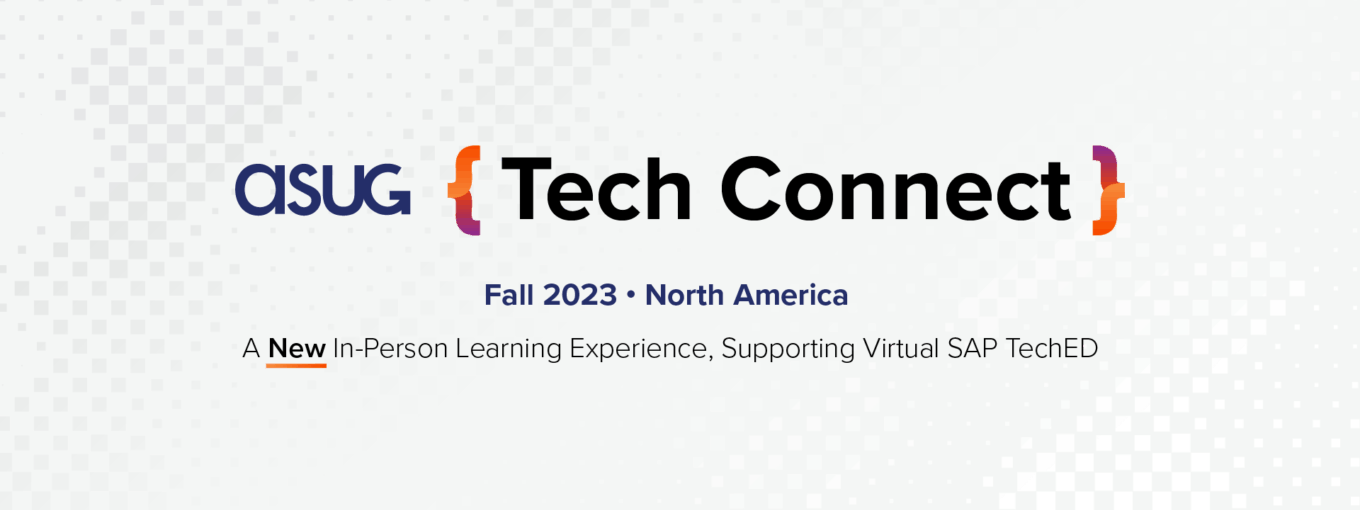 ASUG Tech Connect Announcement Banner