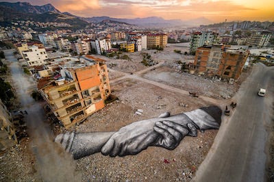 Saype street art Turkey
