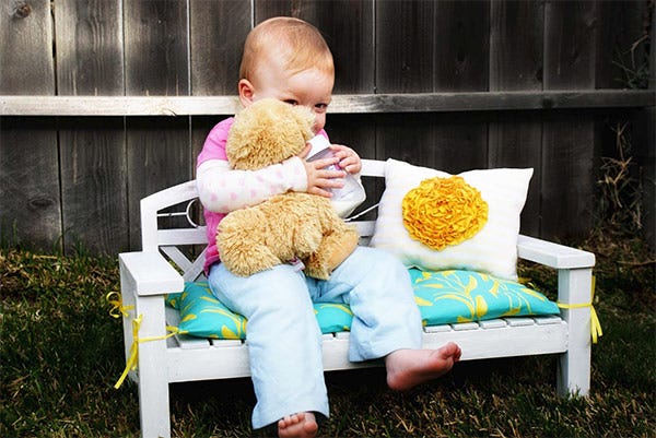 Shabby Chic Baby Bench