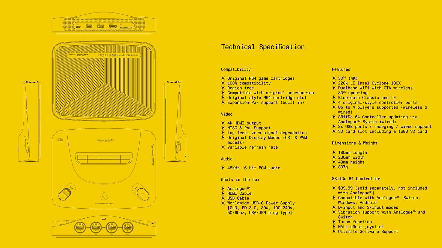 Analogue 3D specs