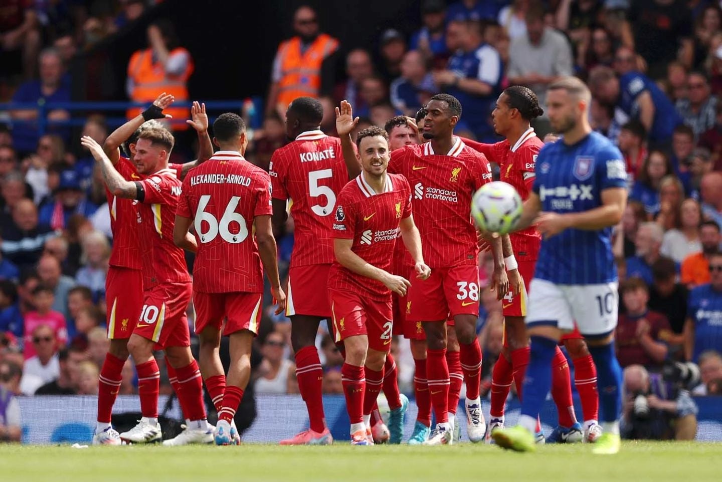 Goals gallery: Diogo Jota and Mohamed Salah strike as Reds beat Ipswich on  opening day - Liverpool FC