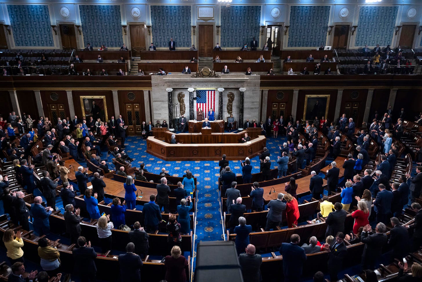 Photo of the House chamber during President Biden's previous State of the Union address