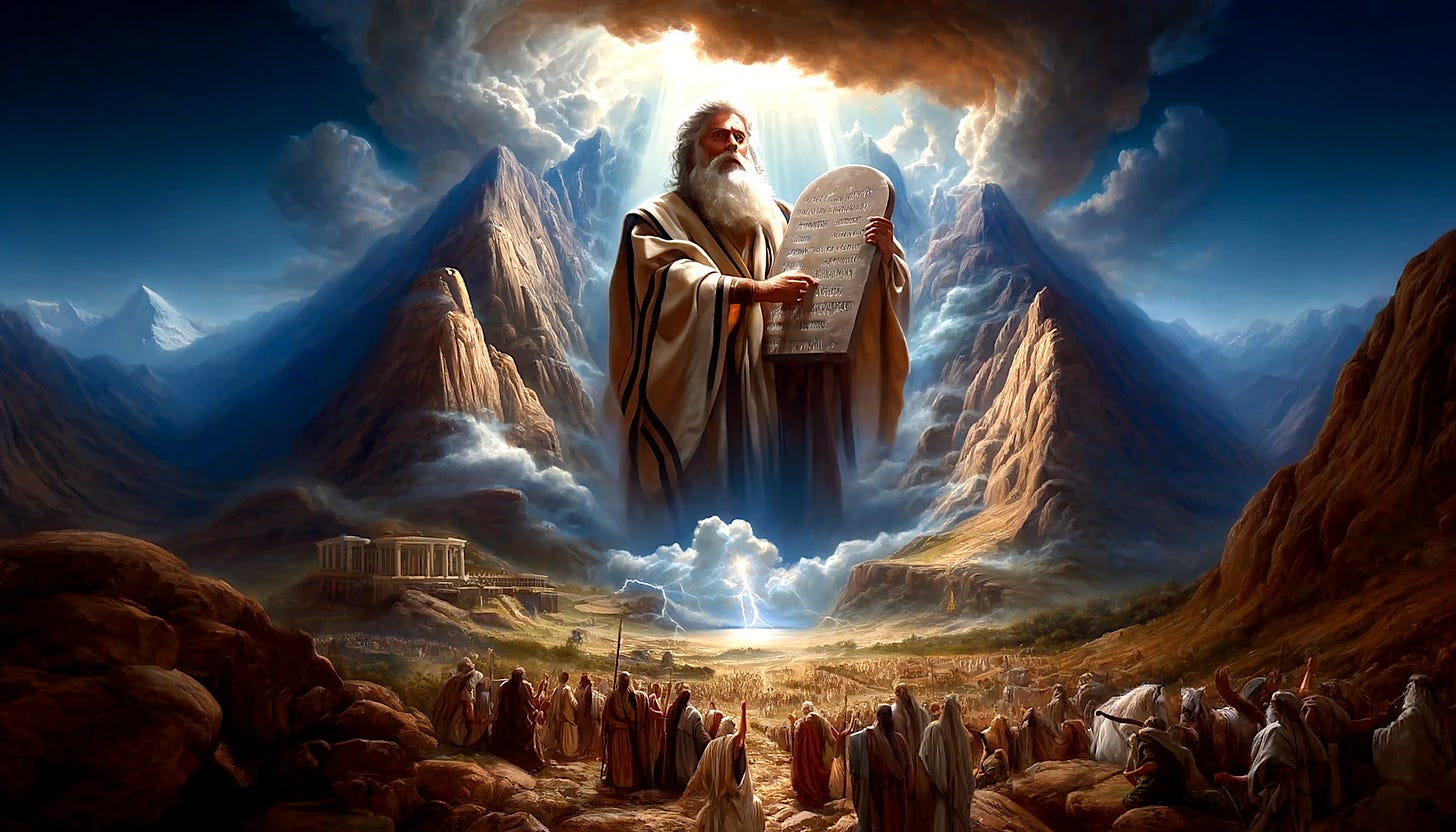 Moses and the ten commandments