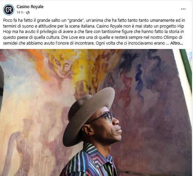 Dre Love - (Il post sul profilo Facebook dei Casino Royale)