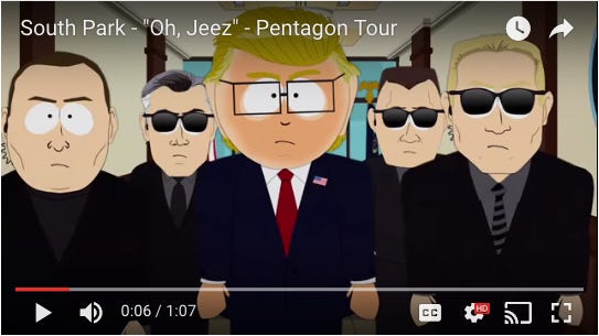 south park pentagon tour donald trump