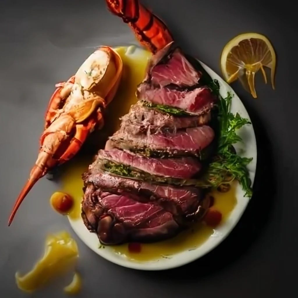 steak and lobster dinner