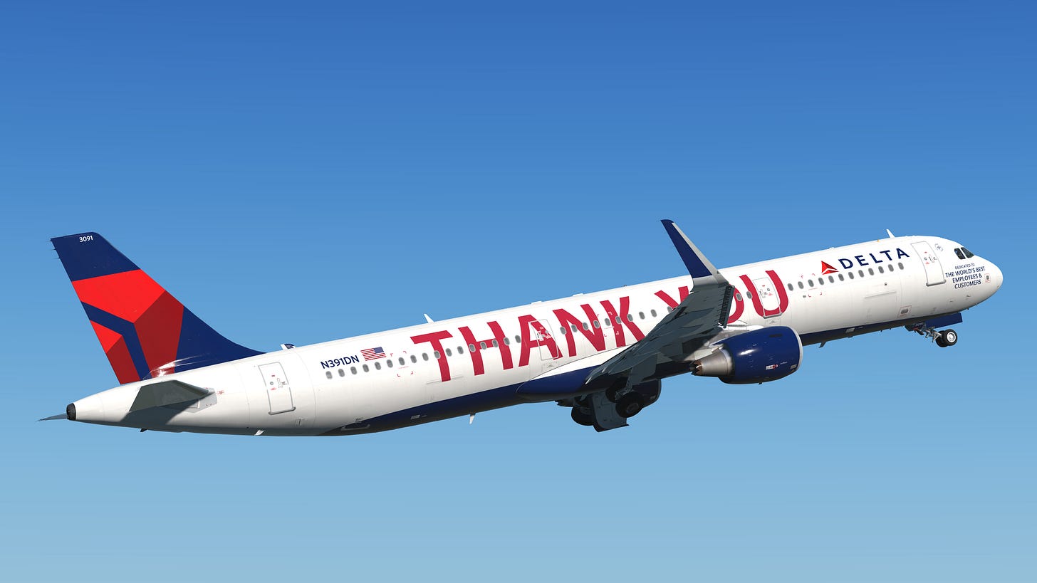 Delta 'Thank You' A321-SL (N391DN) - A321 Sharklets - iniBuilds Forum