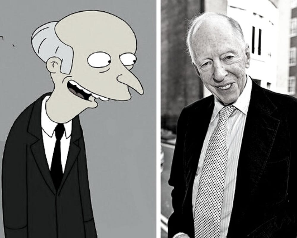 The Simpsons' Burns Is Based On Jacob Rothschild: Theory And Mystery Behind Mr. Burns' Creation