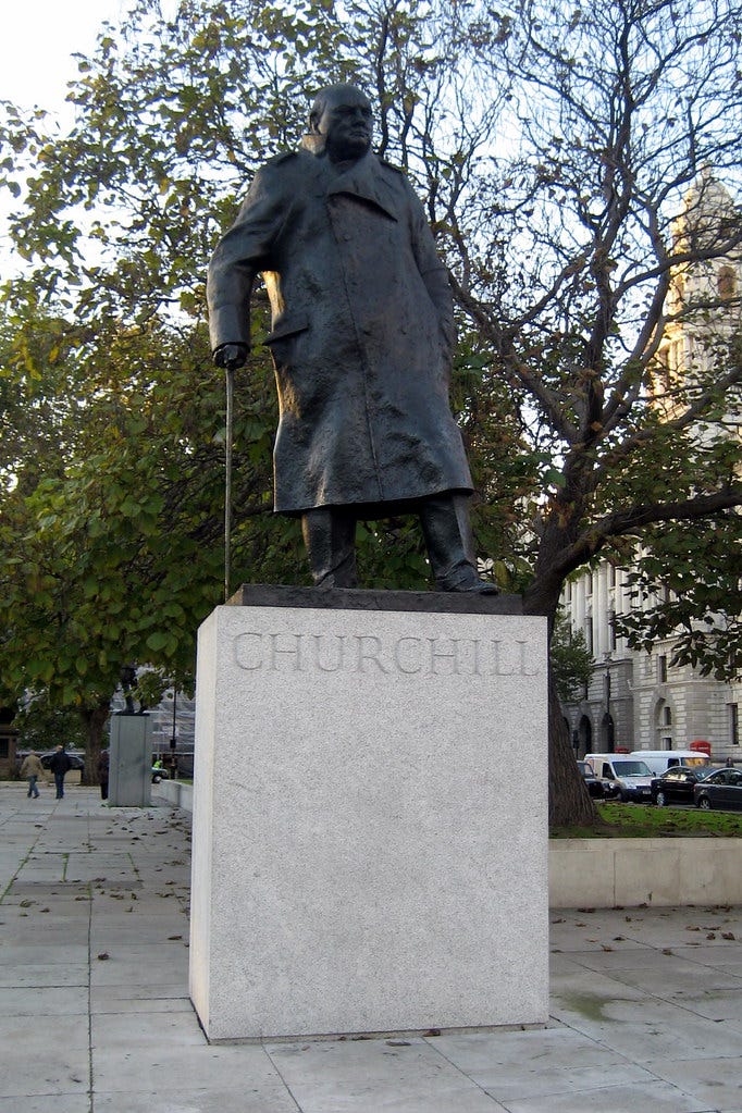 UK - London - Westminster: Parliament Square - Winston Churchill statue