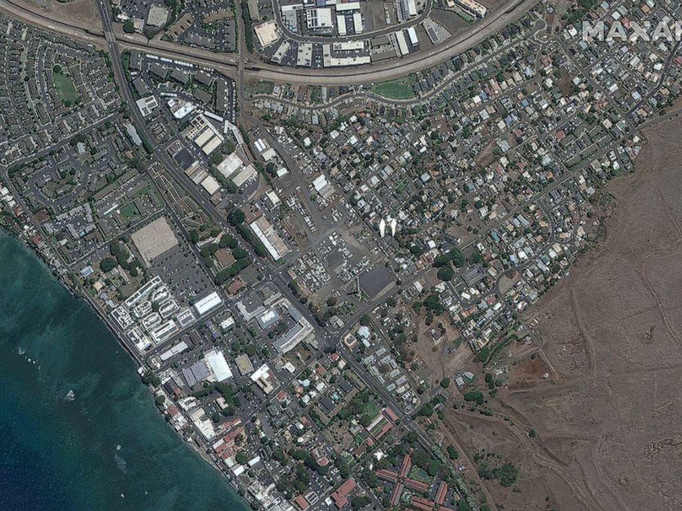 Before-and-after images show devastation in Maui due to wildfires - ABC News