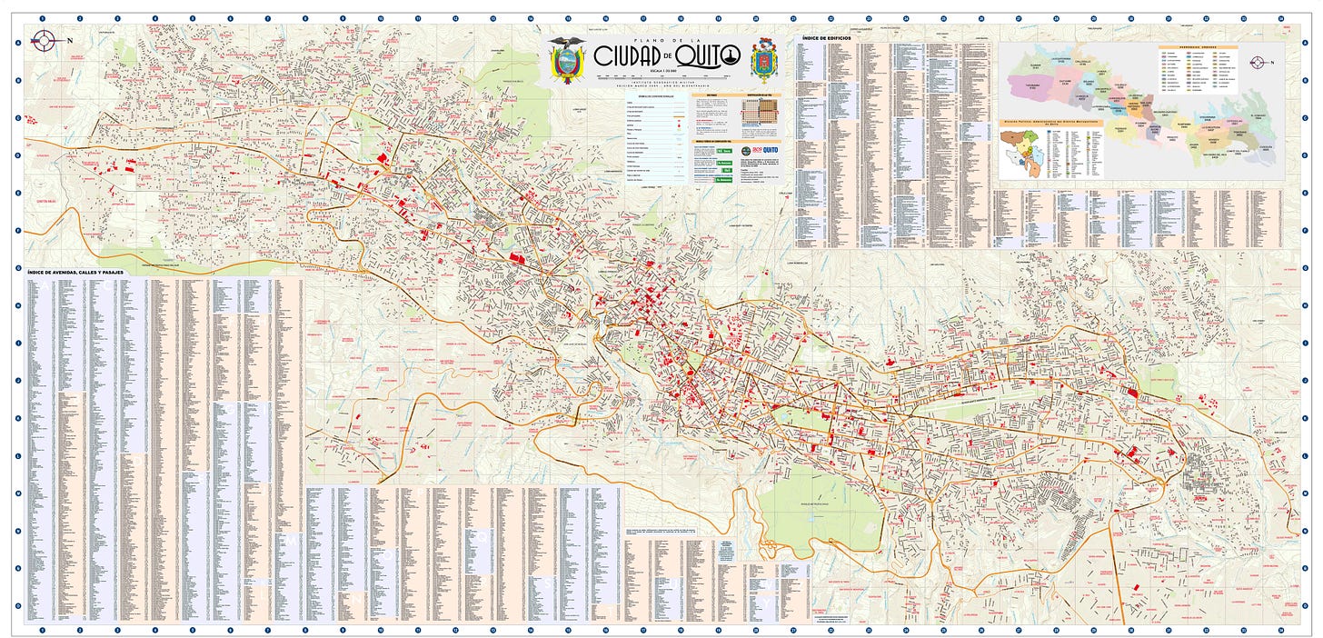 Mapa De La Ciudad De Quito Ecuador