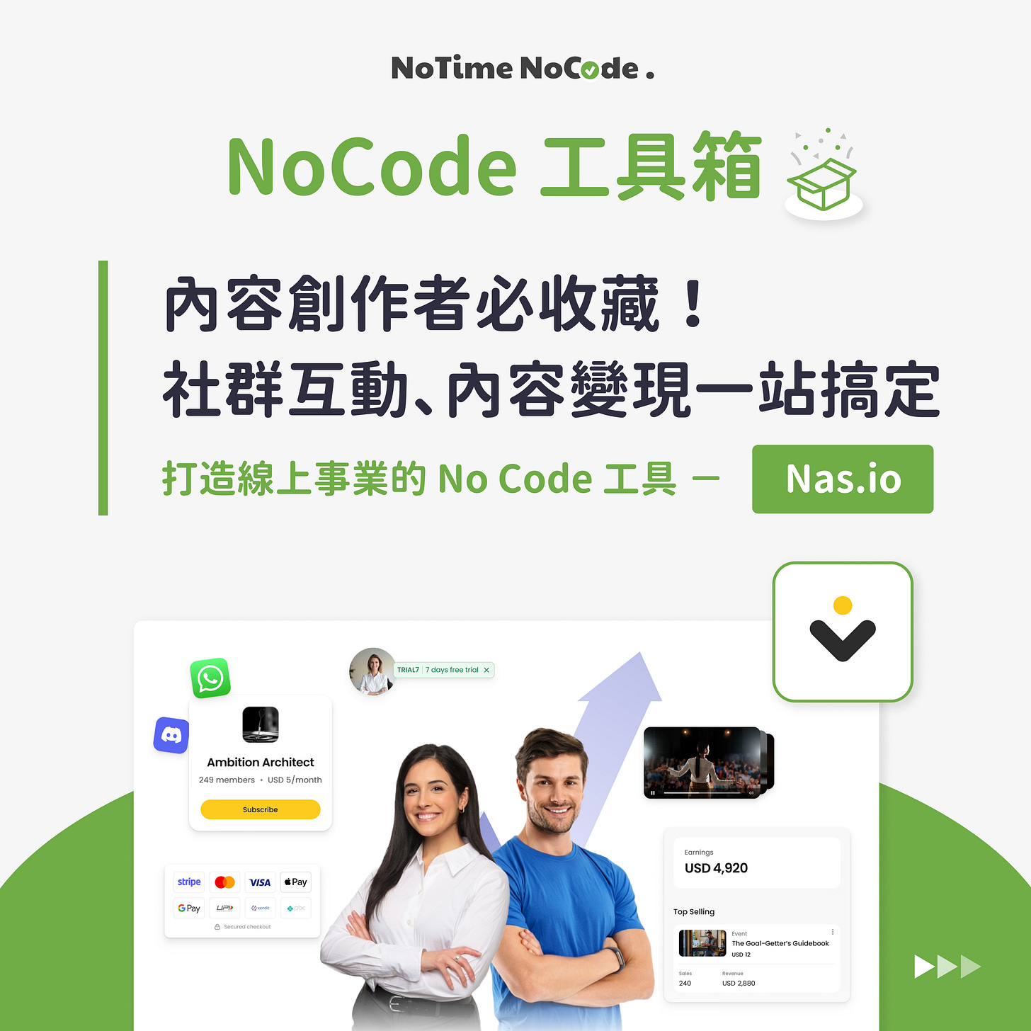 NoCode 工具箱 - Nas.io 