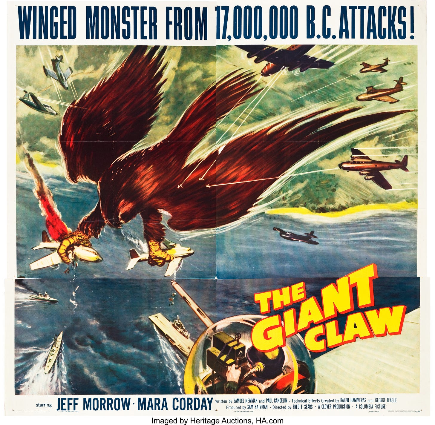 The Giant Claw (Columbia, 1957). Six Sheet (79.5" X 80.25").. ... | Lot  #83663 | Heritage Auctions