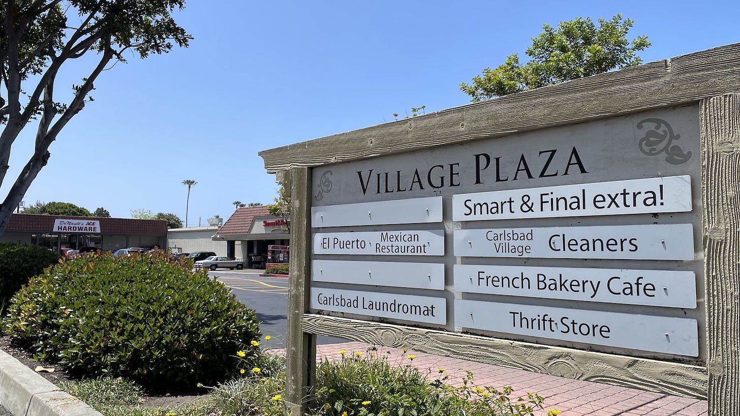 Many Carlsbad residents are up in arms over a proposed mixed-use development at the Village Plaza along Carlsbad Village Drive, Oak Avenue and Interstate 5. Steve Puterski photo