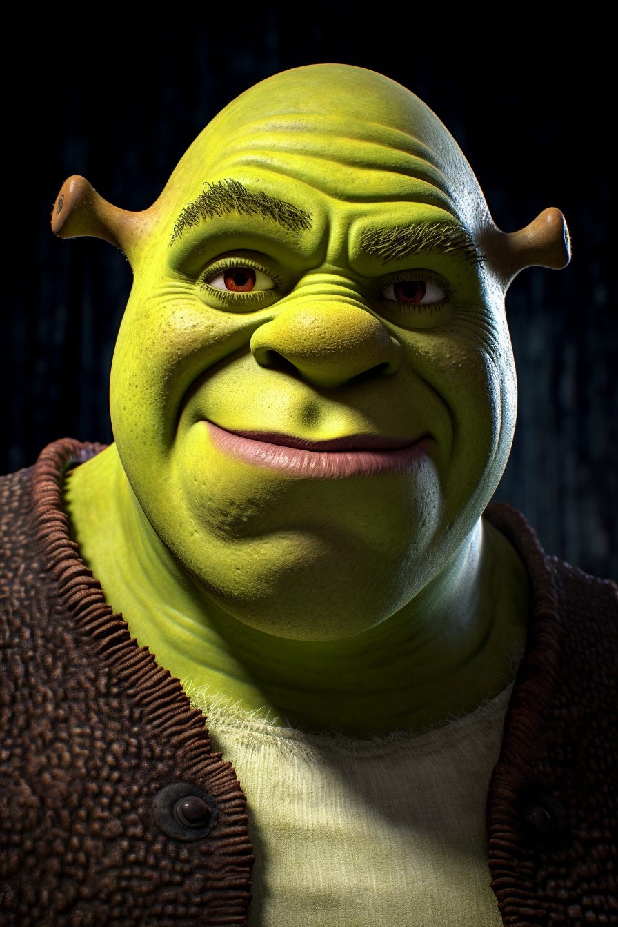 Shrek professional portrait