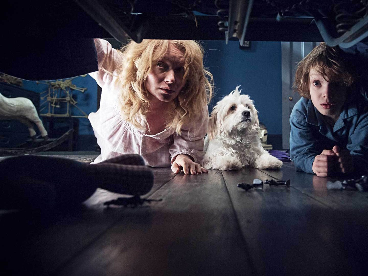 Amelia and Sam look for the Babadook, The Babadook (2014).