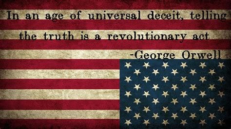 USA flag with text overlay #stars #america #usa #flag george orwell ...