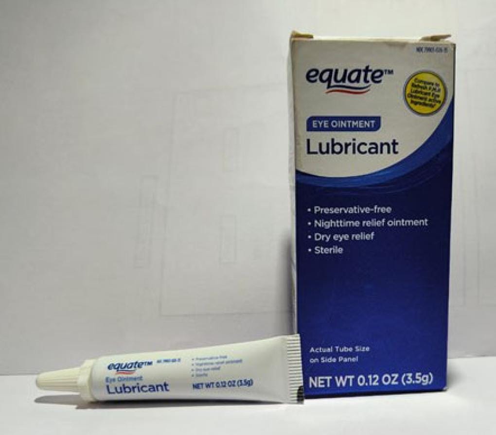 Sample Equate brand Eye Ointment under recall
