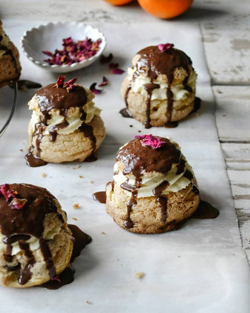 blood orange cream puffs