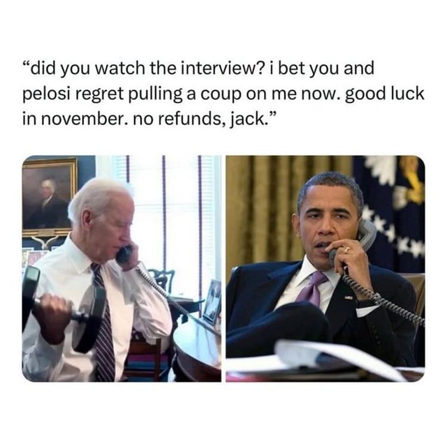 r/ConservativeMemes - Actual transcript of Biden talking about Harris to Obama