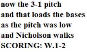 Diamond Mind Baseball Play By Play