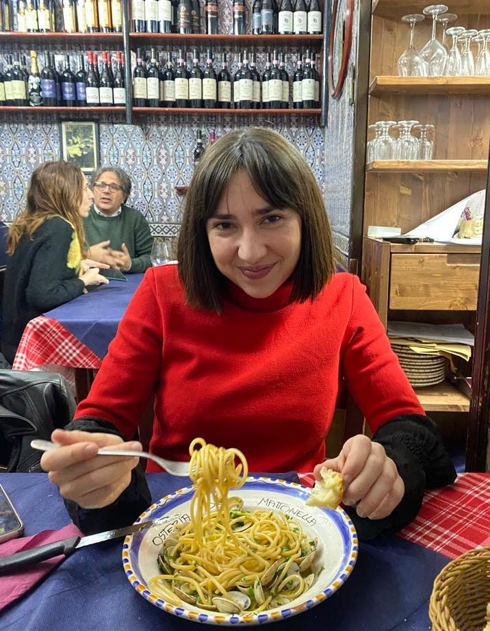 Me dejé un sueldo en comerme esta pasta en Napoles pero era lo que quería hacer porque todo se vive por la anécdota