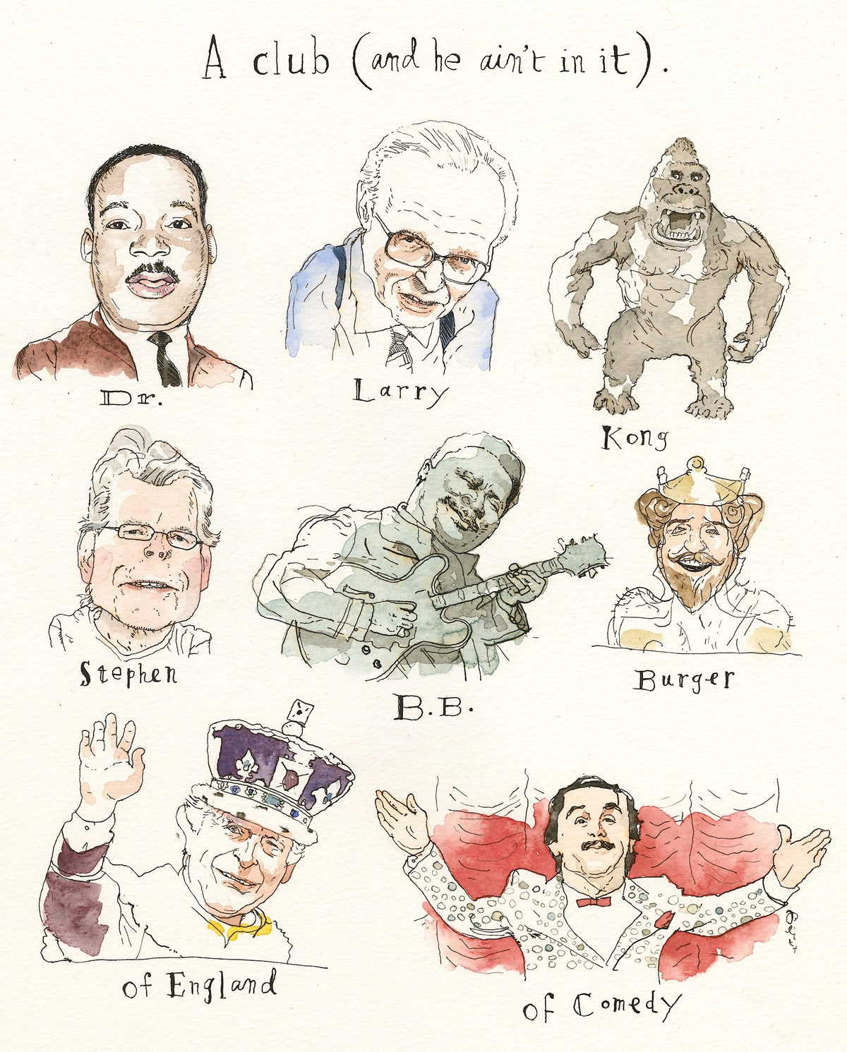 A group of celebrities whose names include "King