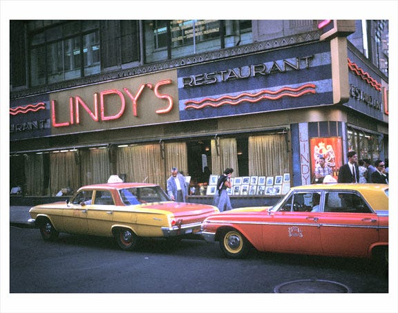 Lindy's Restaurant 1970's Images and Photography at Old NYC Photos
