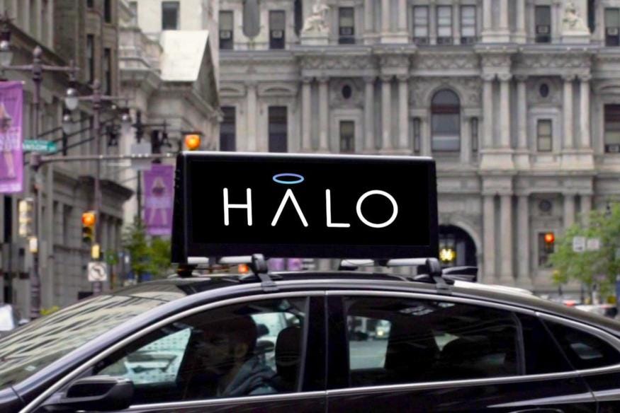 Halo Rooftop Ad on car