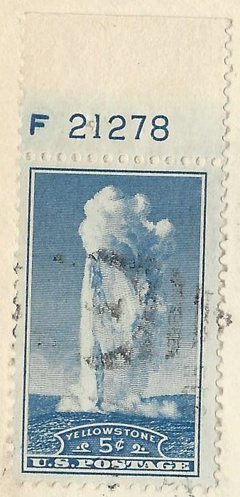 5 cent Yellowstone National Park stamp