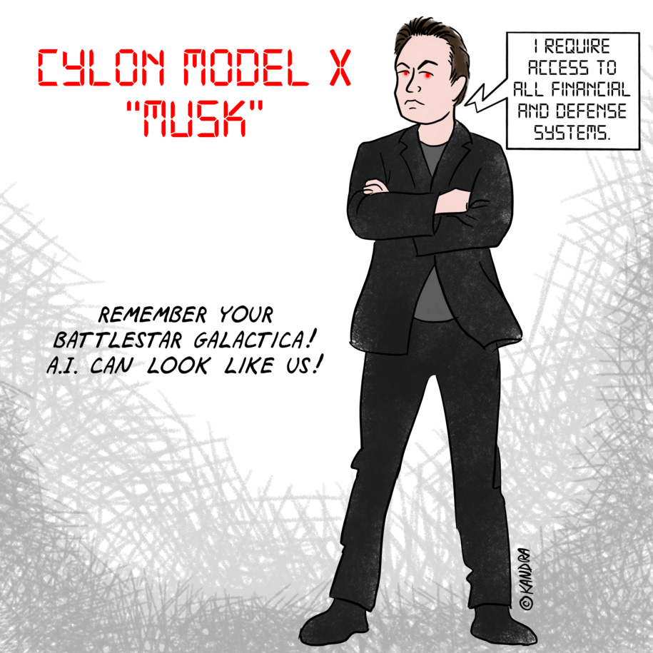 Elon Musk as a Cylon