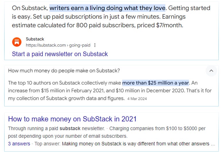 how to make money on substack