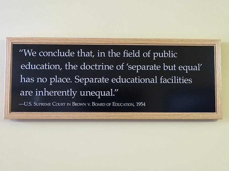 File:Quote on Segregation from Supreme Court Decision - Brown v. Board of Education Historic Site - Topeka - Kansas - USA (40940562055).jpg