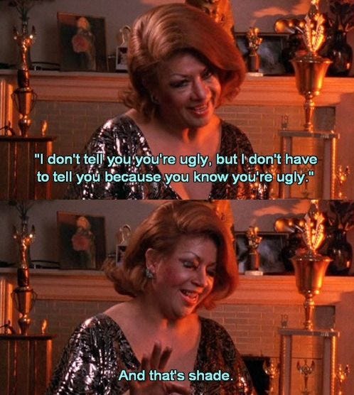 This may contain: an image of a woman talking to someone on her cell phone with the caption'i don't tell you usually but didn't have to tell you because you know you know you're ugly